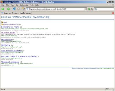 SiteBar Screenshot - Click to show its full size