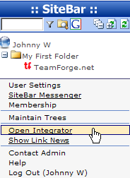 Integrator Menu